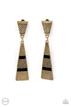 Load image into Gallery viewer, Paparazzi ~ Safari Seeker ~ Brass Clip-On Earrings