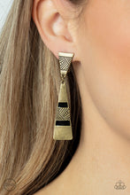 Load image into Gallery viewer, Paparazzi ~ Safari Seeker ~ Brass Clip-On Earrings