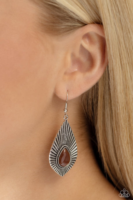 Paparazzi ~ SOUL-ar Flare ~ Brown Earrings