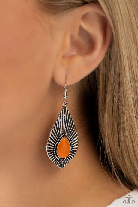 Paparazzi ~ SOUL-ar Flare ~ Orange Earrings