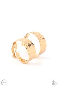 Paparazzi ~ Versatile Velocity ~ Gold Clip-on Earrings