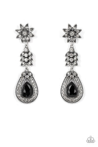 Paparazzi ~ Floral Fantasy ~ Black Post Earrings