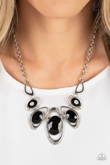 Paparazzi ~ Hypnotic Twinkle ~ Black Necklace Set