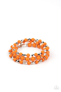 Paparazzi ~ Colorfully Coiled ~ Orange Bracelet