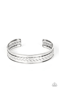 Paparazzi ~ Hot on the TRAILBLAZER ~ Men's Silver Cuff Bracelet