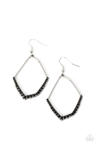 Paparazzi ~ Bent on Success ~ Black Earrings
