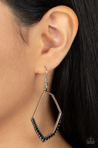 Paparazzi ~ Bent on Success ~ Black Earrings