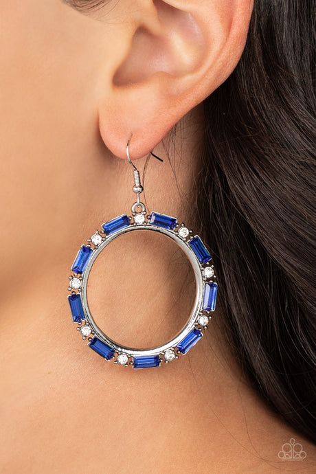 Paparazzi ~ Gritty Glow ~ Blue Earrings
