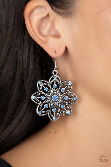 Paparazzi ~ Prismatic Perennial ~ Blue Earrings