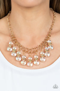 Paparazzi ~ Deep Space Diva ~ Gold Necklace Set