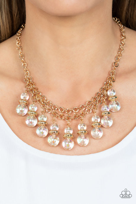 Paparazzi ~ Deep Space Diva ~ Gold Necklace Set