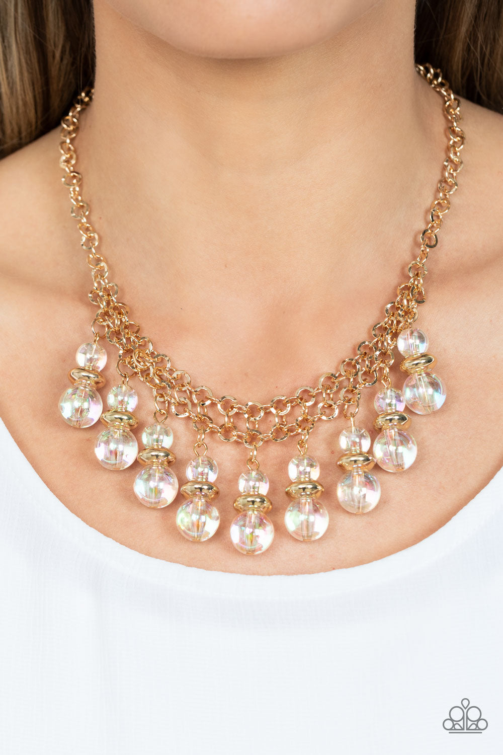 Paparazzi ~ Deep Space Diva ~ Gold Necklace Set