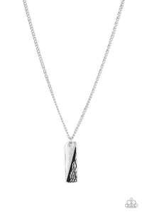 Paparazzi ~ Tag Along ~ Men's Silver Urban Necklace