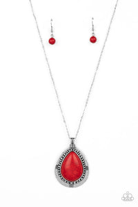 Paparazzi ~ Western Wilderness ~ Red Necklace Set