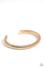 Load image into Gallery viewer, Paparazzi ~ Let It RIB ~ Men&#39;s Gold Cuff Bracelet