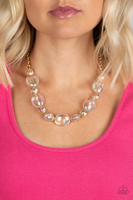 Paparazzi ~ Prismatic Magic ~ Gold Necklace Set