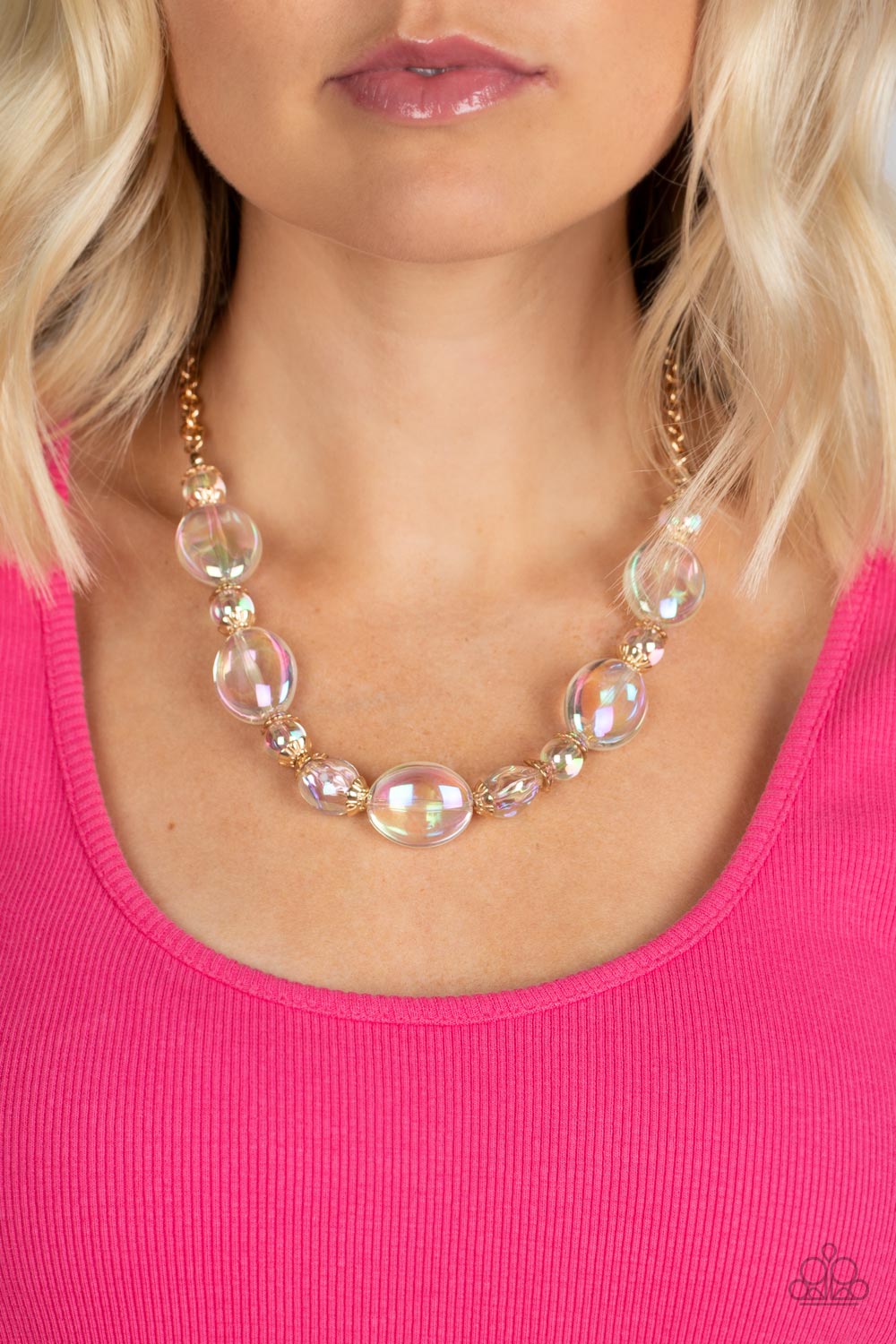 Paparazzi ~ Prismatic Magic ~ Gold Necklace Set