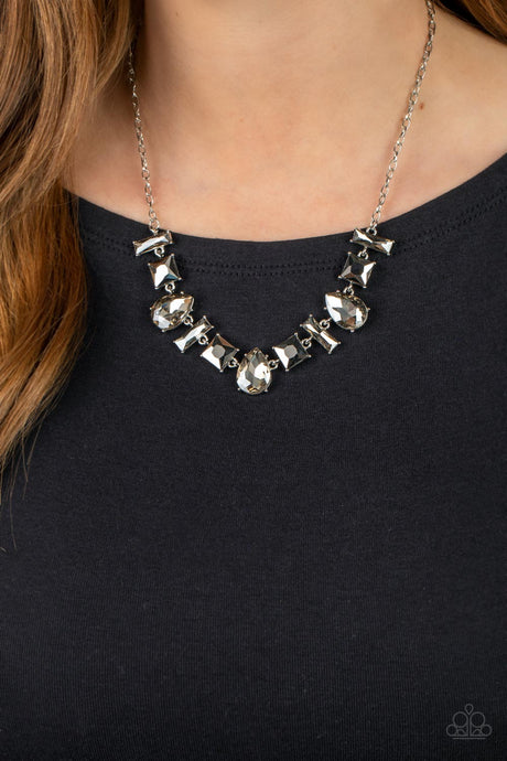 Paparazzi ~ Interstellar Ice ~ Silver Necklace Set