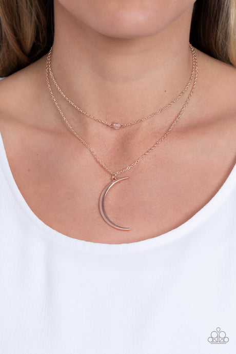 Paparazzi ~ Modern Moonbeam ~ Rose Gold Necklace Set