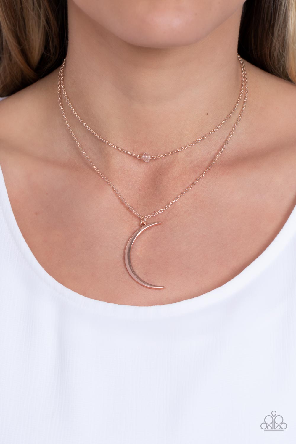 Paparazzi ~ Modern Moonbeam ~ Rose Gold Necklace Set