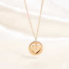 Load image into Gallery viewer, Paparazzi ~ Heart Full of Faith ~ Gold Inspirational Necklace Set