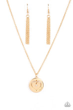 Load image into Gallery viewer, Paparazzi ~ Heart Full of Faith ~ Gold Inspirational Necklace Set