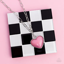 Load image into Gallery viewer, Paparazzi ~ Everlasting Endearment ~ Pink Heart Pendant Necklace Set