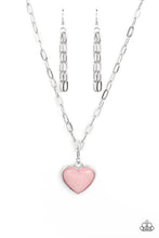 Load image into Gallery viewer, Paparazzi ~ Everlasting Endearment ~ Pink Heart Pendant Necklace Set
