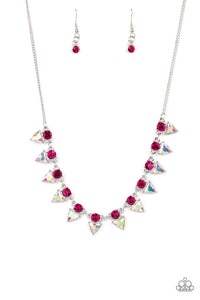 Paparazzi ~ Razor-Sharp Refinement ~ Pink Necklace Set