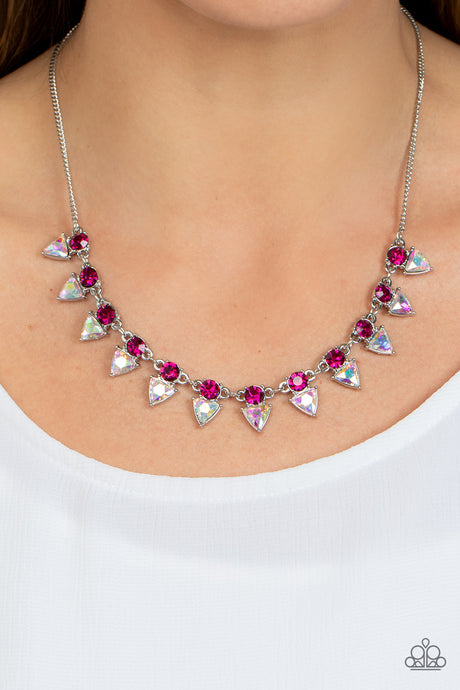 Paparazzi ~ Razor-Sharp Refinement ~ Pink Necklace Set