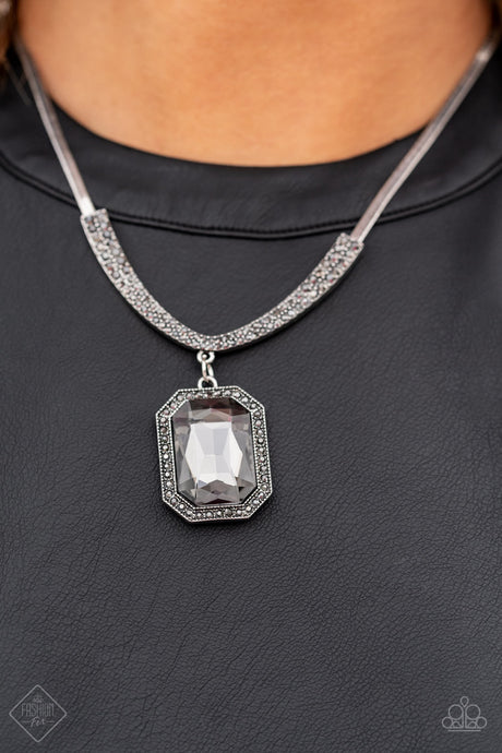 Paparazzi ~ Fit for a DRAMA QUEEN ~ Silver Necklace Set (Fashion Fix Exclusive)