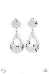 Paparazzi ~ Metallic Magic ~ Silver Clip-On Earrings