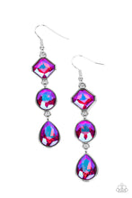 Load image into Gallery viewer, paparazzi ~ Reflective Rhinestones ~ Pink Iridescent Earrings