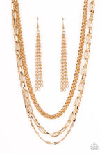 Load image into Gallery viewer, Paparazzi ~ Galvanized Grit ~ Gold Necklace Set