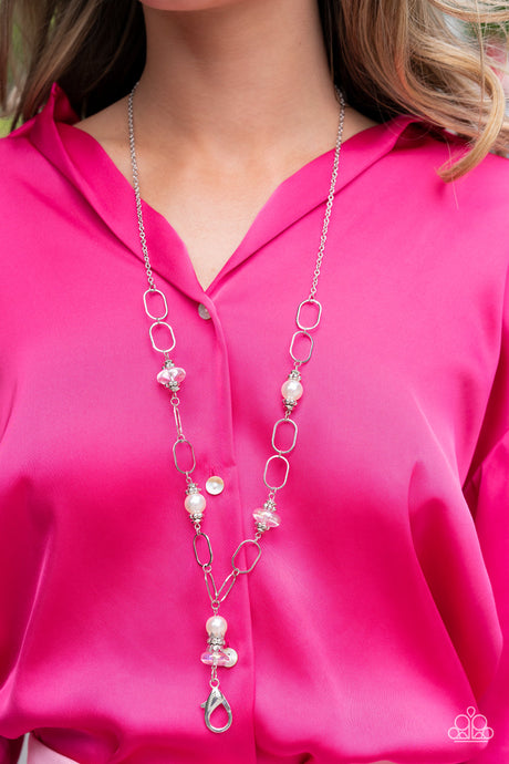 Paparazzi ~ Creative Couture ~ White Lanyard Necklace Set
