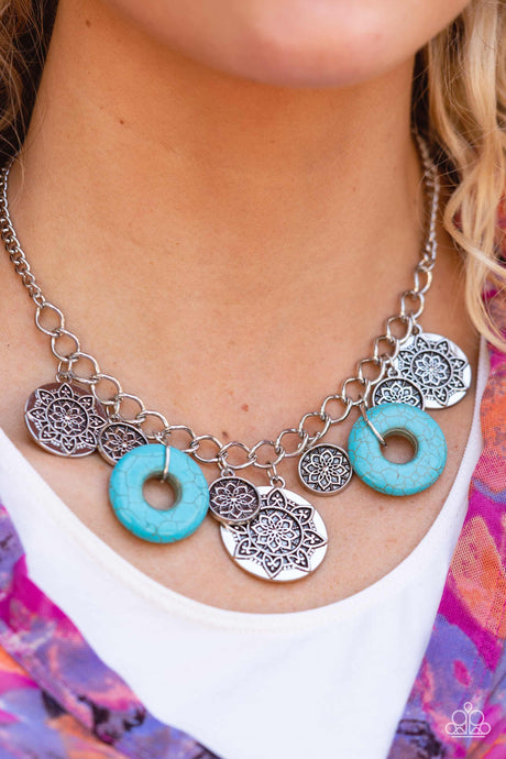 Paparazzi ~ Western Zen ~ Blue Necklace Set