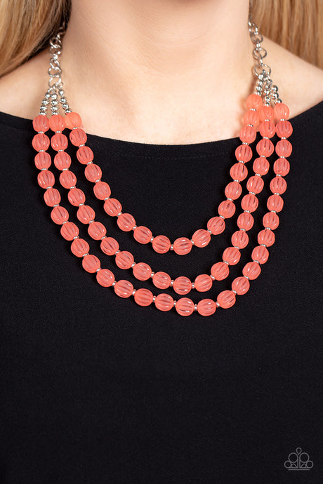 Paparazzi ~ Summer Surprise ~ Orange Necklace Set