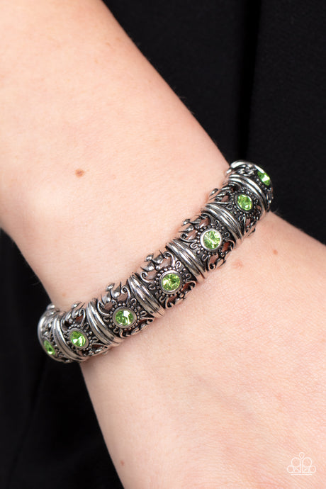 Paparazzi ~ Ageless Glow ~ Green Bracelet