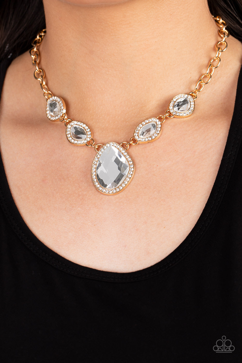 Paparazzi ~ The Upper Echelon ~ Gold Necklace Set
