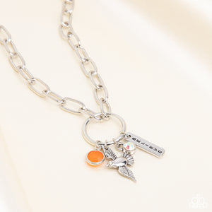 Paparazzi - Inspired Songbird - Orange Necklace Set