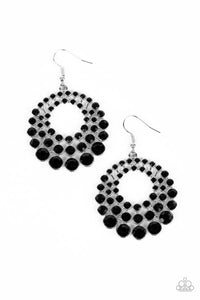 Paparazzi ~ So Self-GLOW-rious ~ Black Earrings