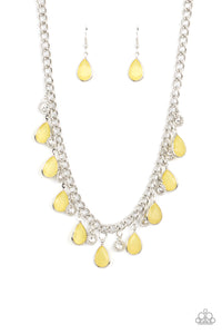 Paparazzi ~ Frosted and Framed ~ Yellow Necklace Set