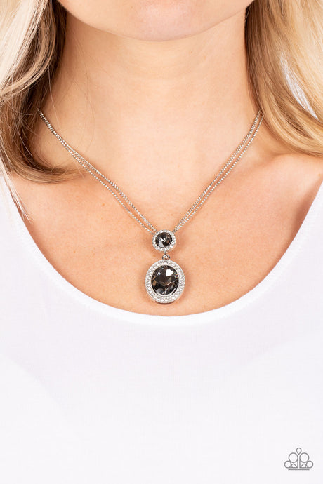 Paparazzi ~ Castle Diamonds ~ Silver Necklace Set