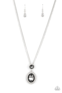 Paparazzi ~ Castle Diamonds ~ Silver Necklace Set