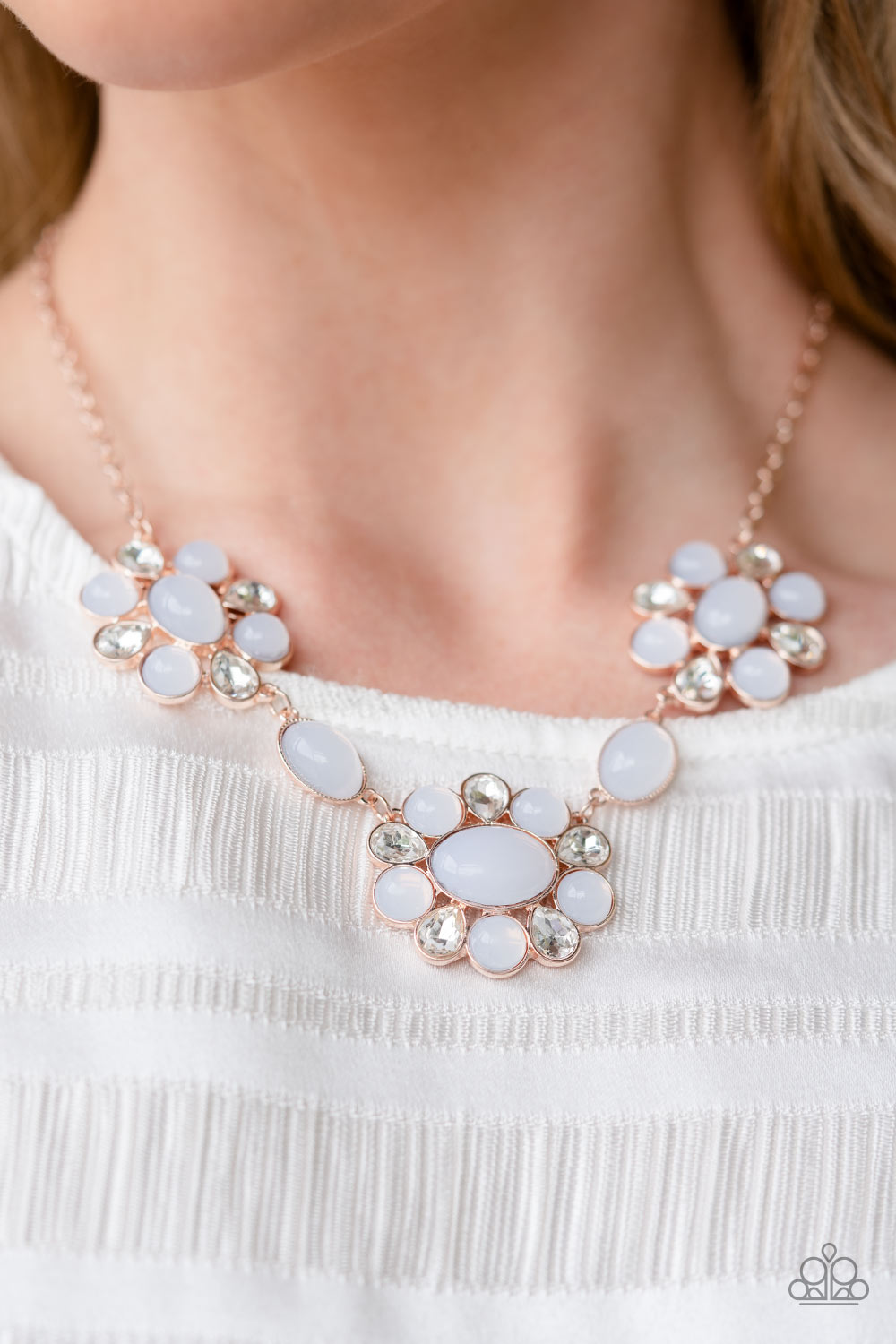 Paparazzi ~ Your Chariot Awaits ~ Rose Gold Necklace Set (Life of the Party Exclusive)