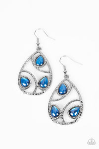 Paparazzi ~ Send the BRIGHT Message ~ Blue Earrings