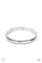 Load image into Gallery viewer, Paparazzi - Forged Uproar - White Bangle Bracelet (Fashion Fix Exclusive)