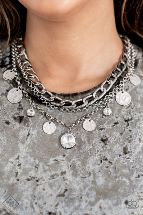 Paparazzi ~ Industrial Noise ~ White Necklace Set (Fashion Fix Exclusive)