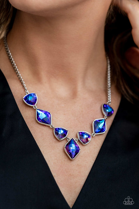 Paparazzi ~ Glittering Geometrics ~ Purple Necklace Set