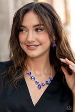 Load image into Gallery viewer, Paparazzi ~ Glittering Geometrics ~ Purple Necklace Set